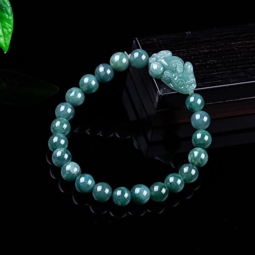 Cocktail Shaker Set - Natural Burmese Jadeite Pixiu Bracelet Vintage