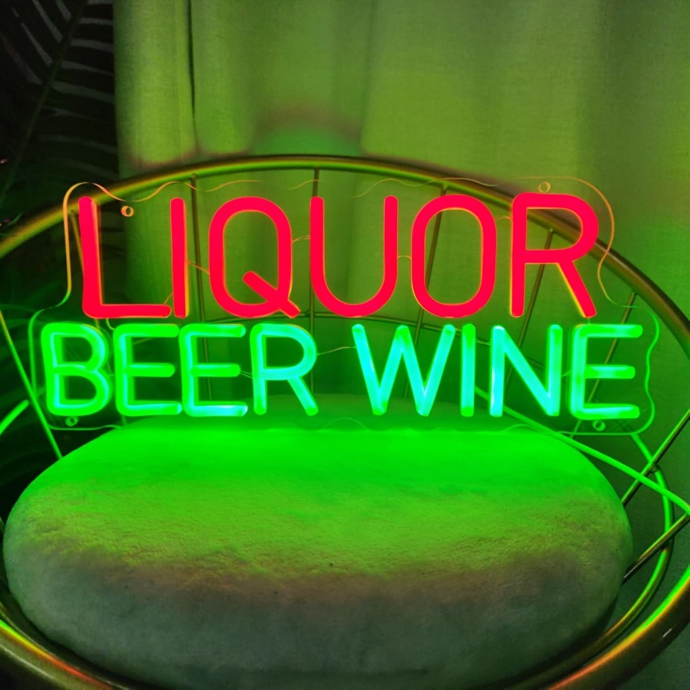 Wine Beer Liquor Store - Liquor Beer Wine LED Neon Sign