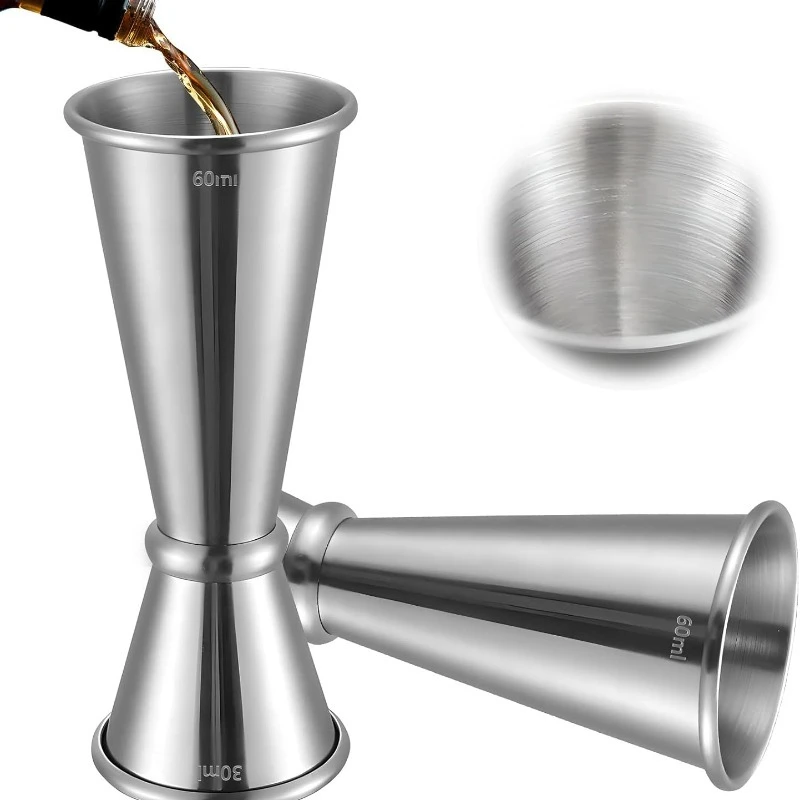 Spirit Measure Jigger - Stainless Steel 30/60ml Cocktail Wine Shaker