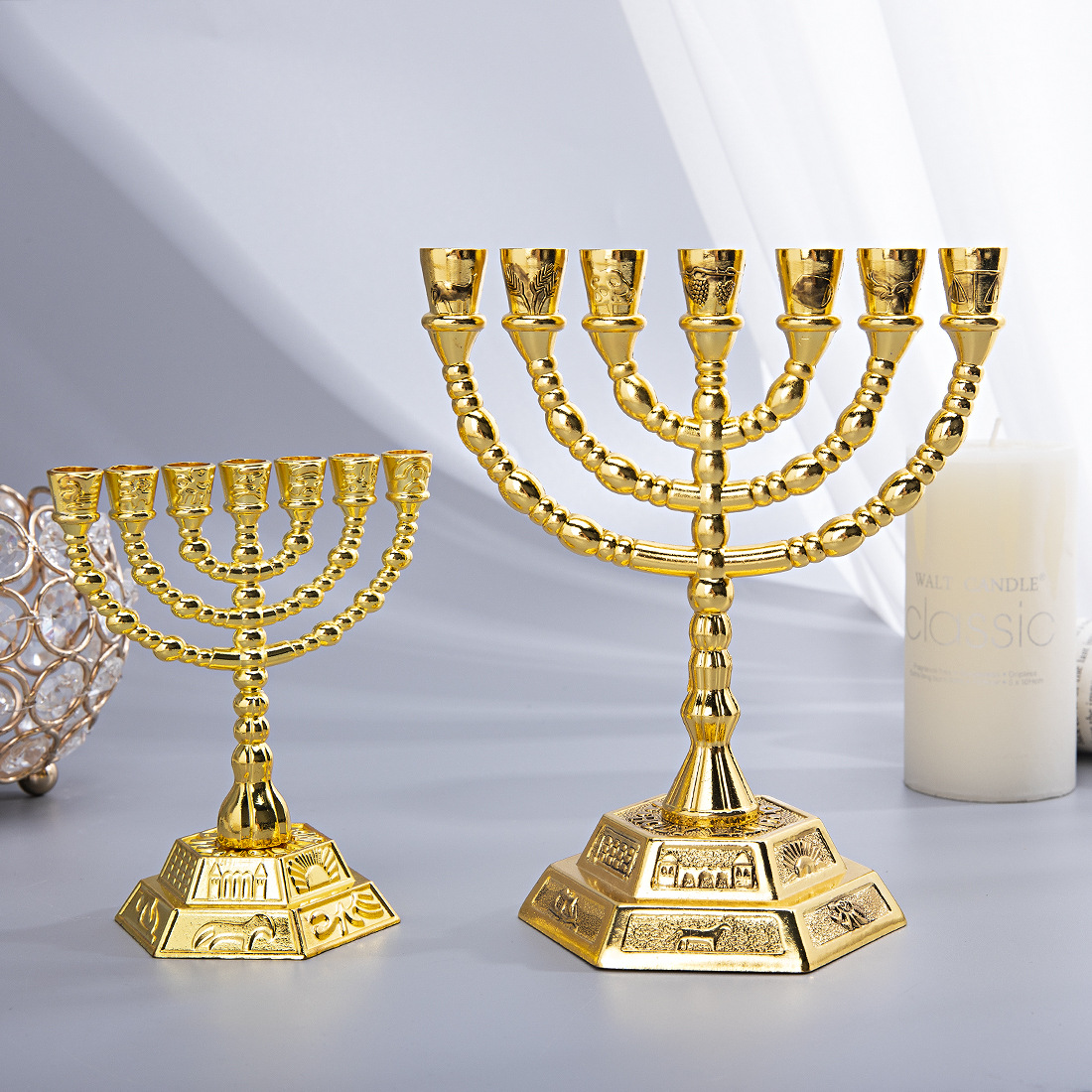 Cocktail Shaker Set - 7 Branch Menorah Jewish Home Decor