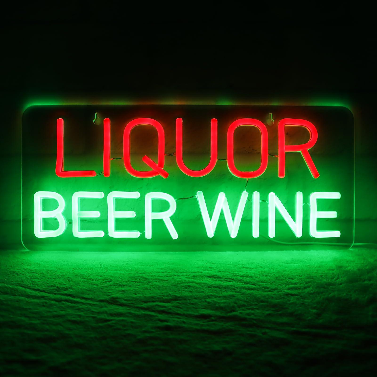 Wine Beer Liquor Store - Liquor Beer Wine Neon Signs for