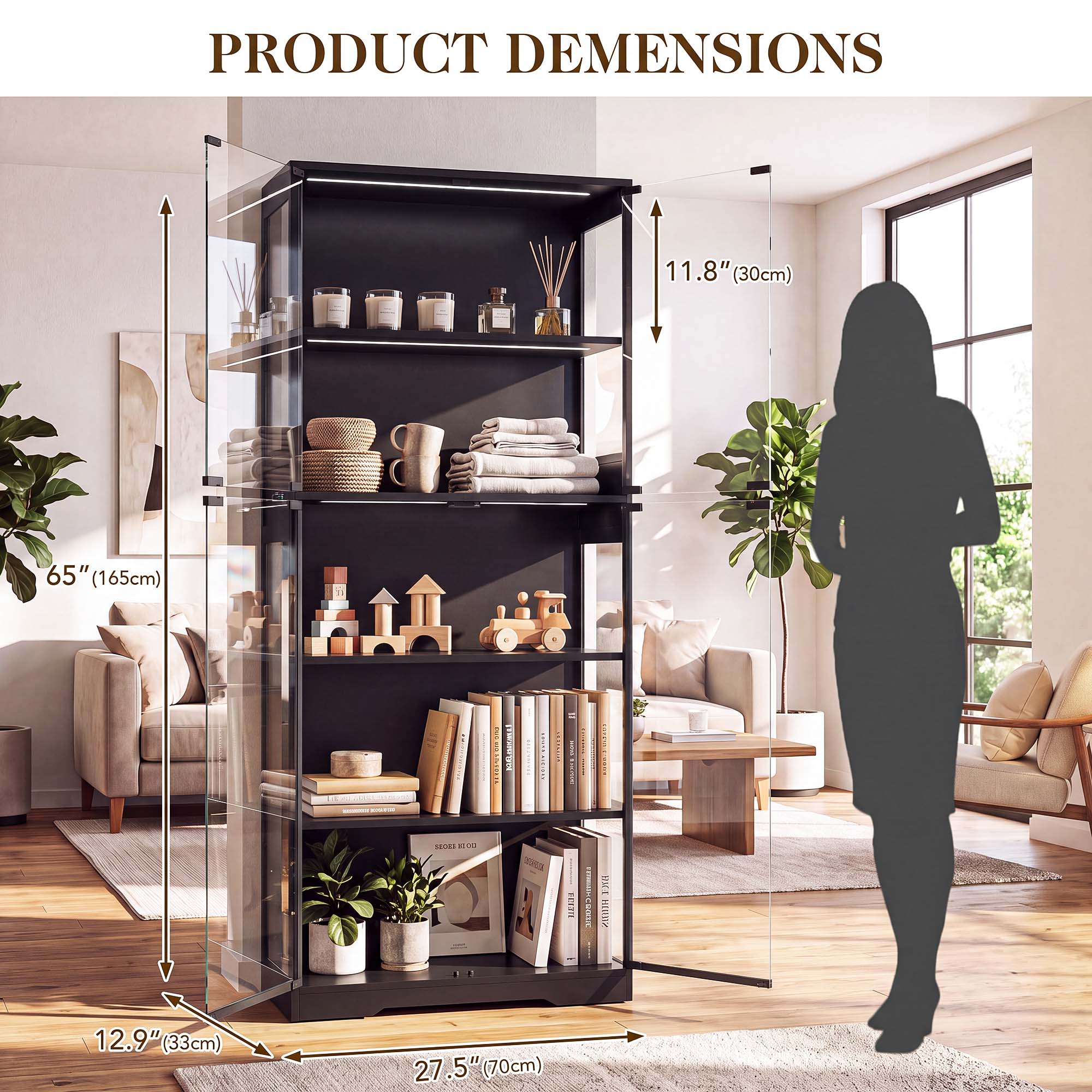 TCGBKAF 5‑Tier Display Cabinet - đánh giá và giá Cocktail Shaker Set