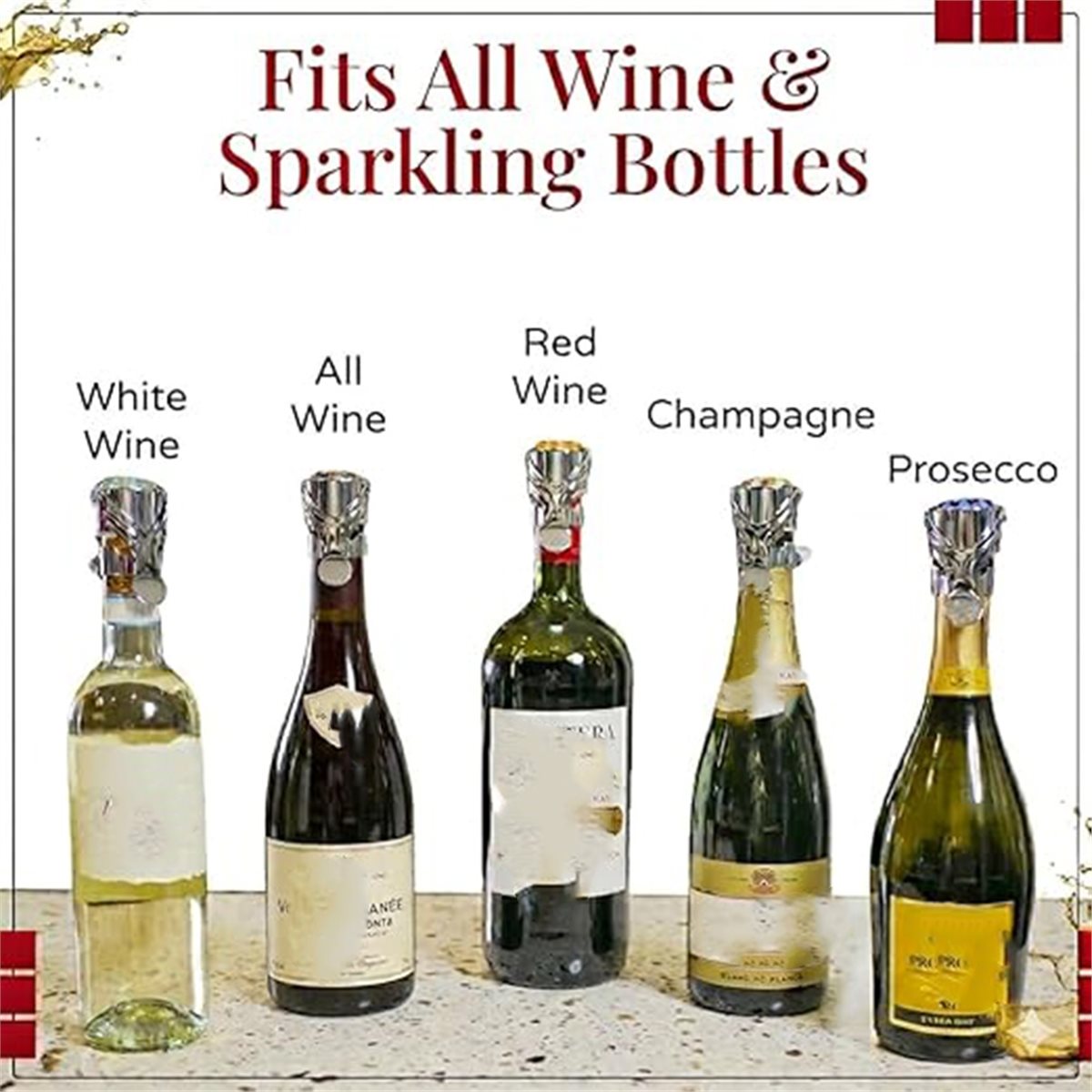 (A02R] 2Pcs Wine Stopper & Cha - đánh giá và giá Wine & Beer Emporium